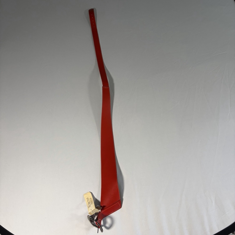 NOS Jordache Women's Red Belt Asymmetrical VTG 90s Chic Edgy